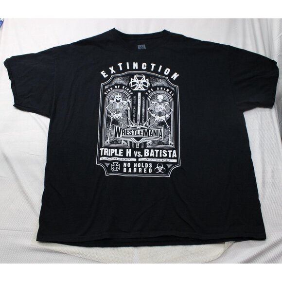 WWE Authentic WrestleMania Triple H Vs Batista 2019 Extinction T-Shirt 3X Cotton - Picture 1 of 6